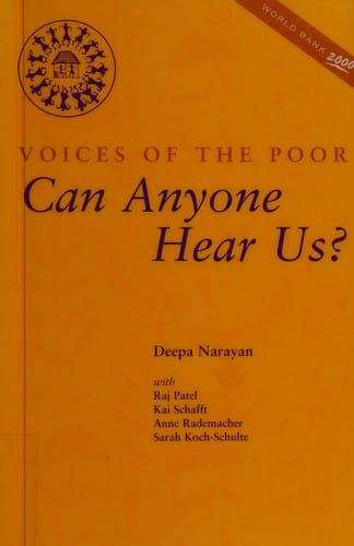 Can anyone hear us?: voices of the poor