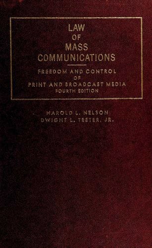 Law of mass communications: freedom and control of print and broadcast media