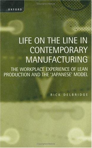 Life on the line in contemporary manufacturing: the workplace experience of lean production and the "Japanese" model