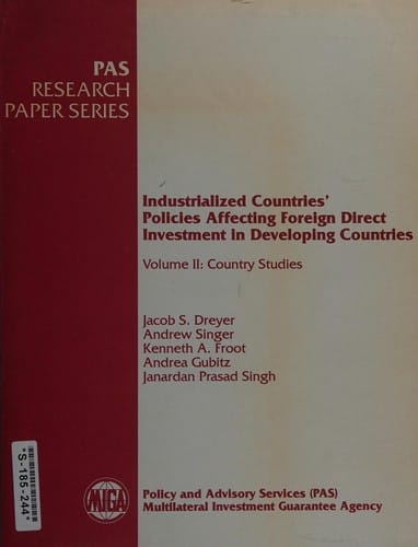 Industrialized Countries' Policies Affecting Foreign Direct Investment in Developing Countries: Country Studies (Pas Research Paper Series)