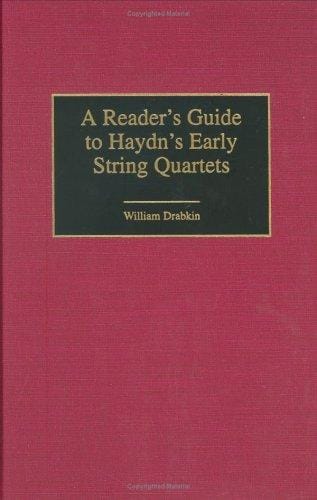 A Reader's Guide to Haydn's Early String Quartets (Reader's Guides to Musical Genres)