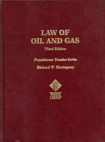The law of oil and gas