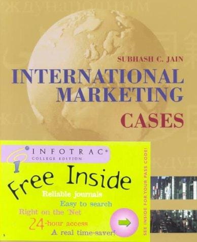 International Marketing Cases with InfoTrac College Edition