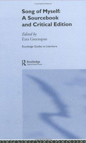 Song of myself: a sourcebook and critical edition