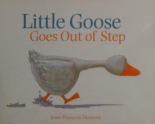 Little goose goes out of step