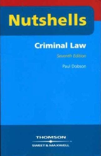 Criminal Law (Nutshells)