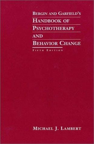 Bergin and Garfield's Handbook of Psychotherapy and Behavior Change
