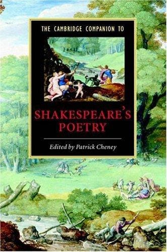 The Cambridge Companion to Shakespeare's Poetry (Cambridge Companions to Literature)