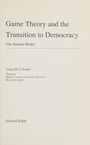 Game theory and the transition to democracy: the Spanish model