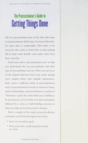 The procrastinator's guide to getting things done