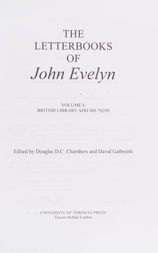 Letterbooks of John Evelyn
