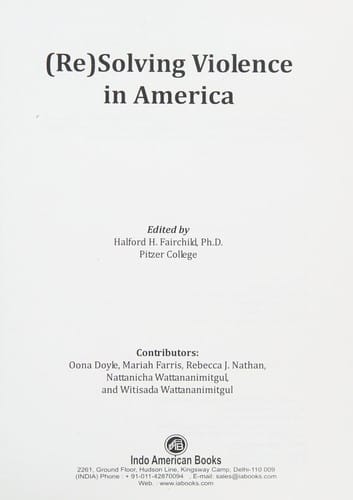 (Re)solving violence in America