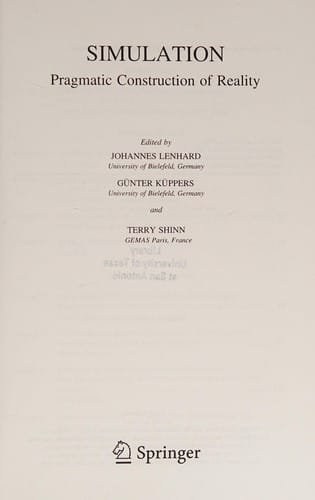 Simulation: pragmatic construction of reality
