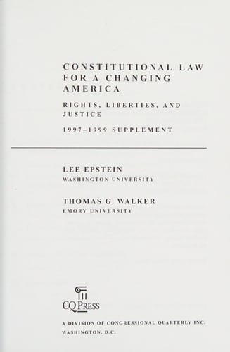 Constitutional law for a changing America.