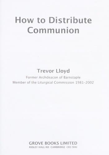 How to distribute communion
