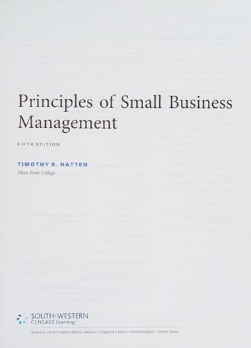 Principles of small business management
