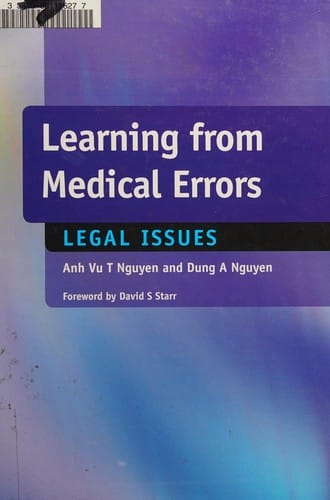Learning from medical errors: legal issues