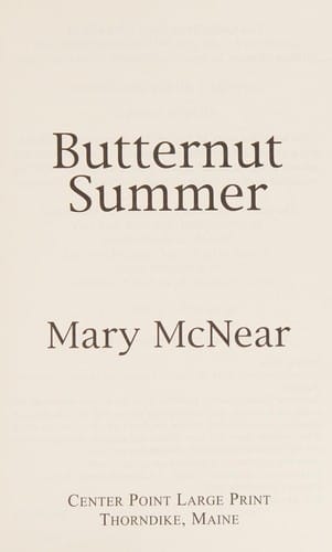 Butternut summer: a novel