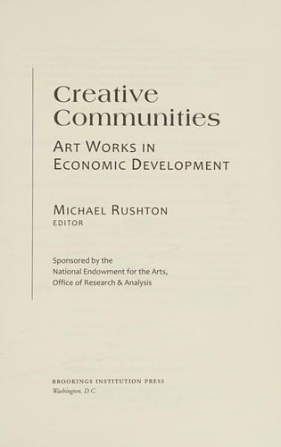 Creative communities: art works in economic development