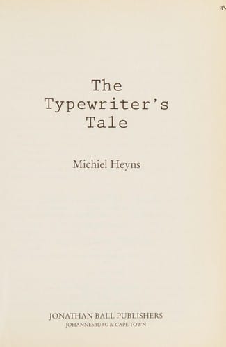 The typewriter's tale