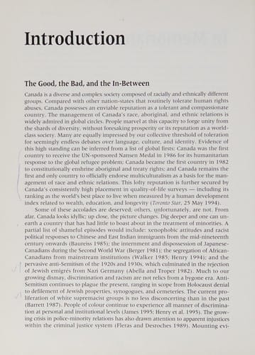 Unequal relations: an introduction to race, ethnic and aboriginal dynamics in Canada