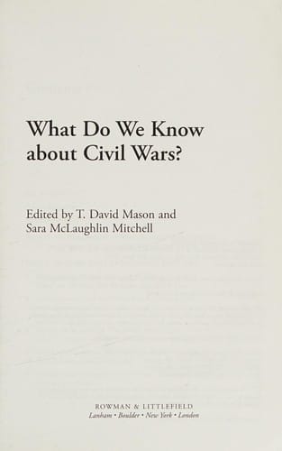 What do we know about civil wars?