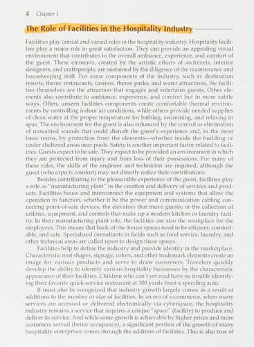 Hospitality Facilities Management and Design