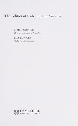 The politics of exile in Latin America