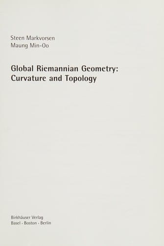 Global Riemannian geometry: curvature and topology