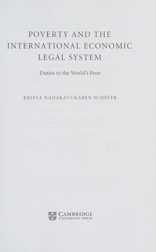 Poverty and the International Economic Legal System: Duties to the World's Poor
