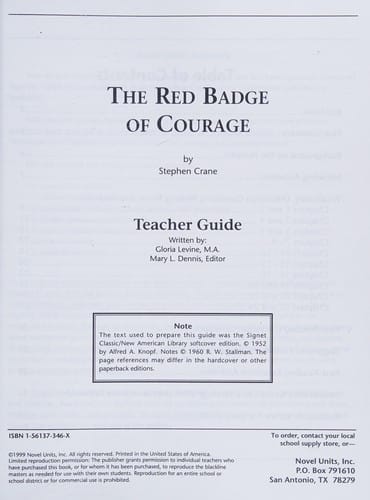 Red Badge of Courage (Teacher Guide)