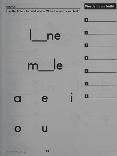 Vowel power: building words with vowel patterns