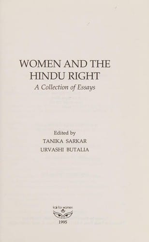 Women and the Hindu right: a collection of essays