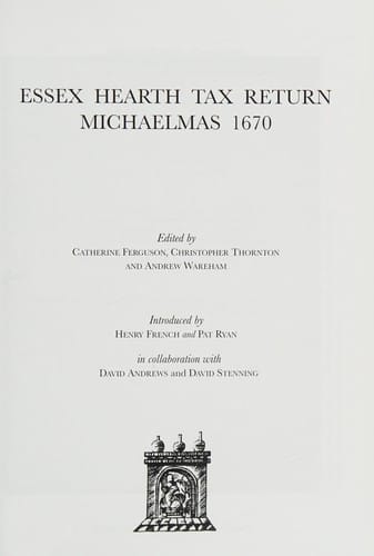 Essex hearth tax return: Michaelmas 1670