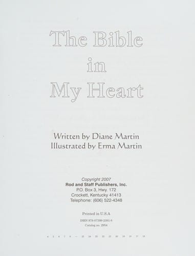 The Bible in my heart