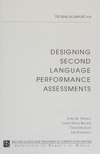 Designing second language performance assessments
