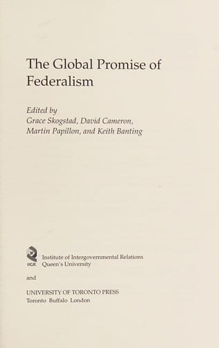 Global Promise of Federalism