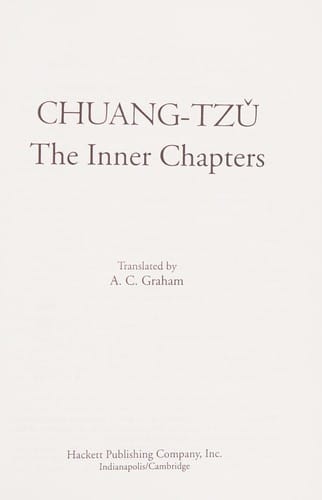 Chuang-tzŭ: the inner chapters
