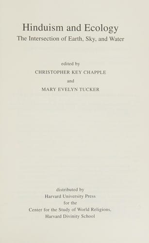 Hinduism and ecology: the intersection of earth, sky, and water