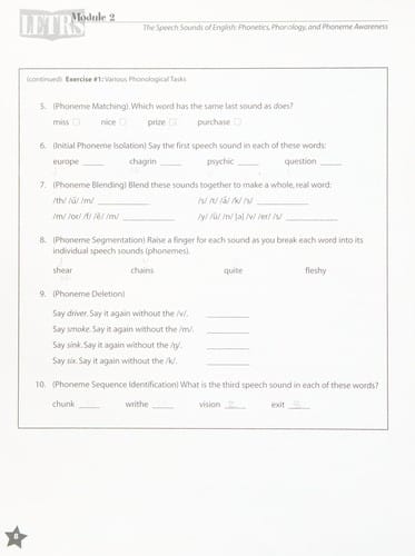 The Speech sounds of English: Phonetics, Phonology, and Phoneme Awareness; Module 2 (LETRS; Language Essentials for Teachers of Reading and Spelling)