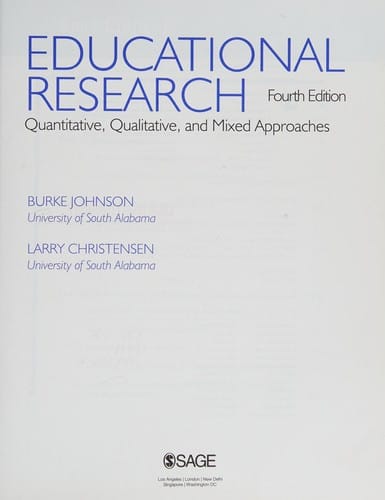 Educational Research: Quantitative, Qualitative, and Mixed Approaches