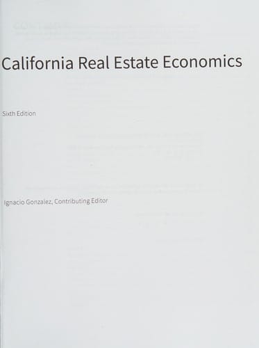California real estate economics