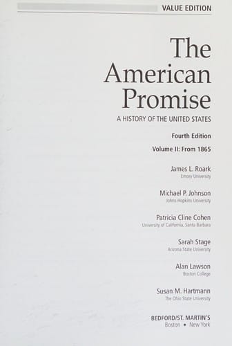 The American promise: a history of the United States