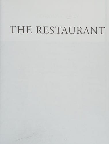 The restaurant: from concept to operation