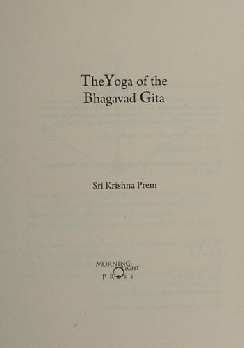 The yoga of the Bhagavad Gita