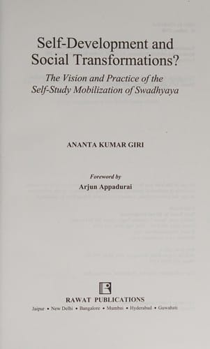 Self-development and social transformations?: the vision and practice of the self-study mobilization of Swadhyaya