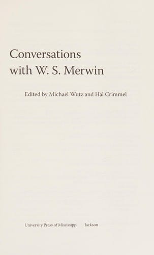 Conversations with W. S. Merwin