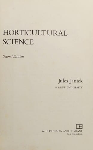 Horticultural science.