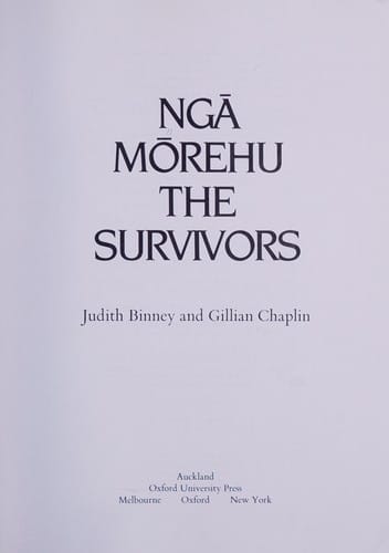 Ngā mōrehu =: The survivors