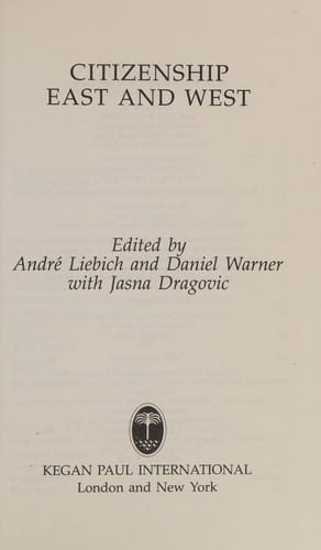 Citizenship, East and West